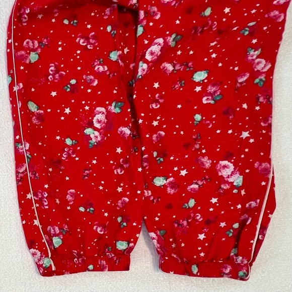 Victoria's Secret Sleep Pants Red Flowers Stars PJ Lounge Cotton Size Small - Picture 7 of 9